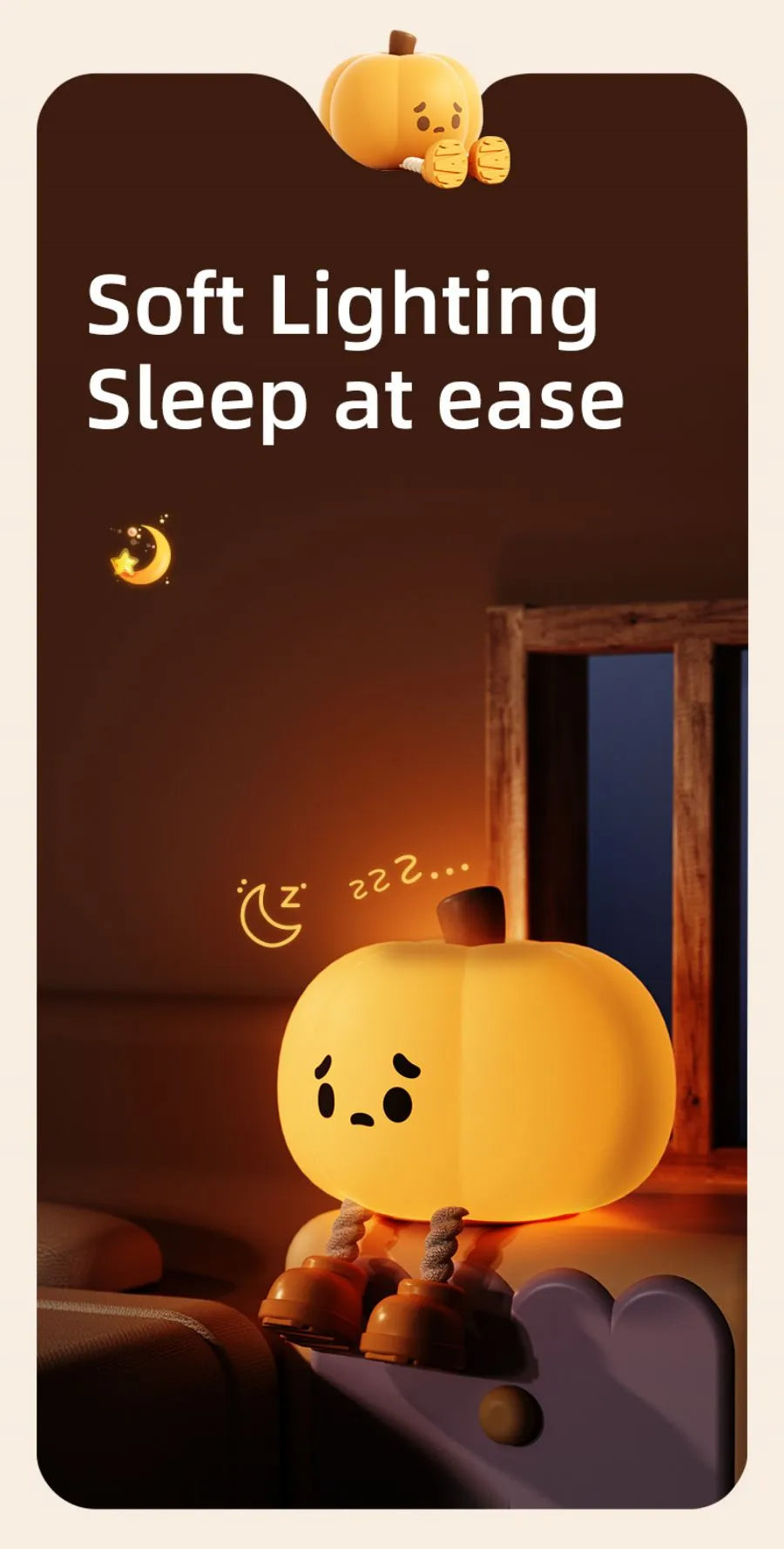 Cute Pumpkin Night Light