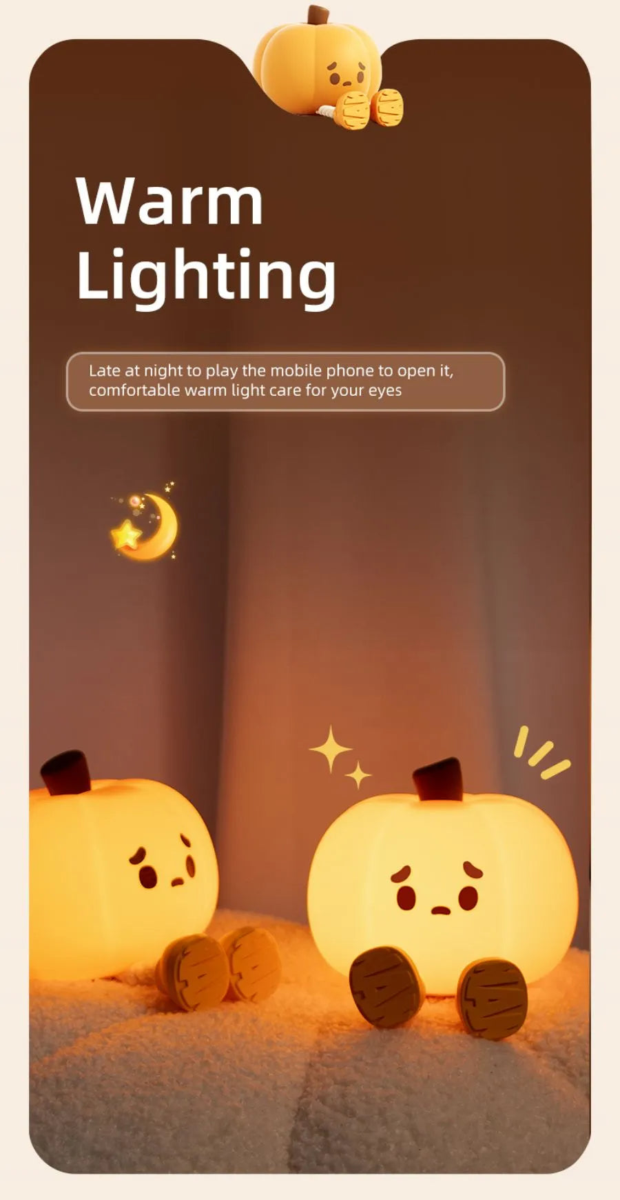 Cute Pumpkin Night Light