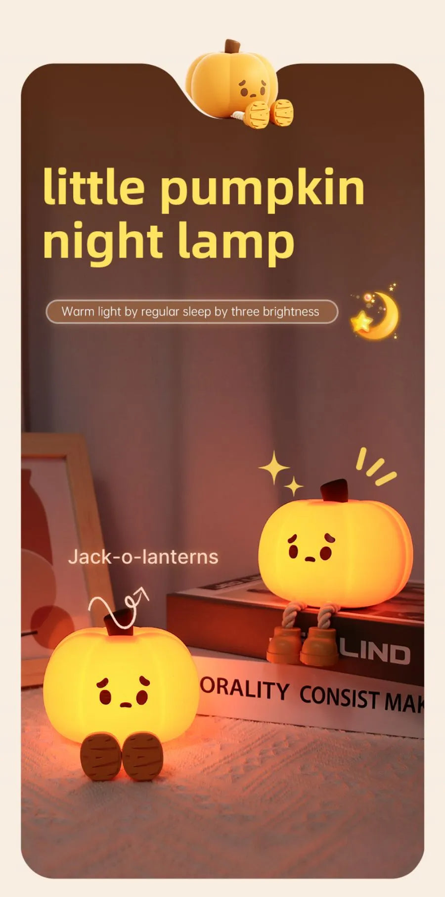 Cute Pumpkin Night Light