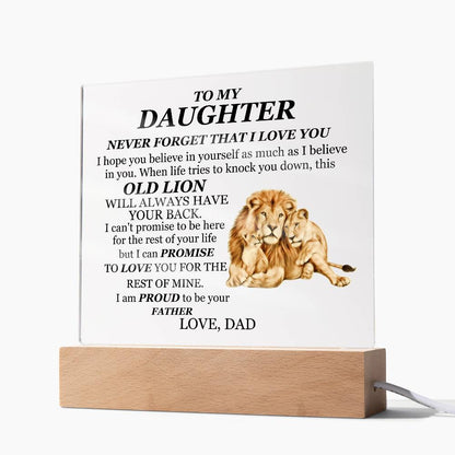 To My Daughter | Printed Square Acrylic Plaque