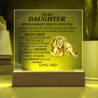 To My Daughter | Printed Square Acrylic Plaque